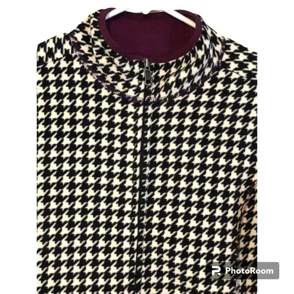 White Sierra Women's Alpha Tek Houndstooth Printed Jacket Size M - Picture 2 of 7